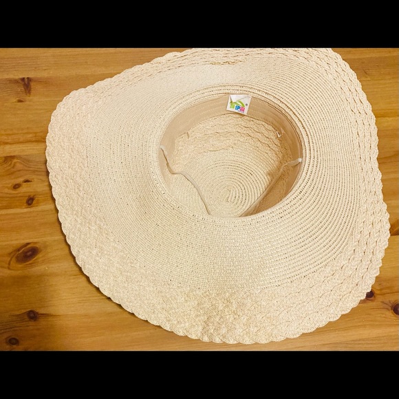 Sun Straw Hat Wide Brim UPF 50 Summer Hat Foldable Roll up Floppy Beach Width 18 - Picture 7 of 8